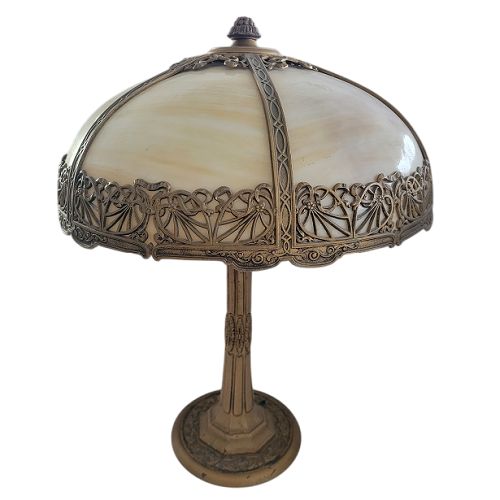 Slag Glass Lamp