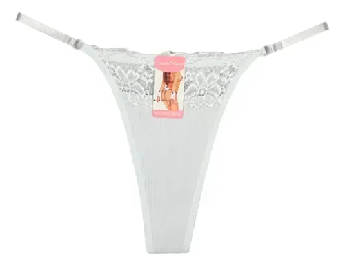 Pack X6 Colaless Tanga Algodón Morley Con Encaje Ajustables
