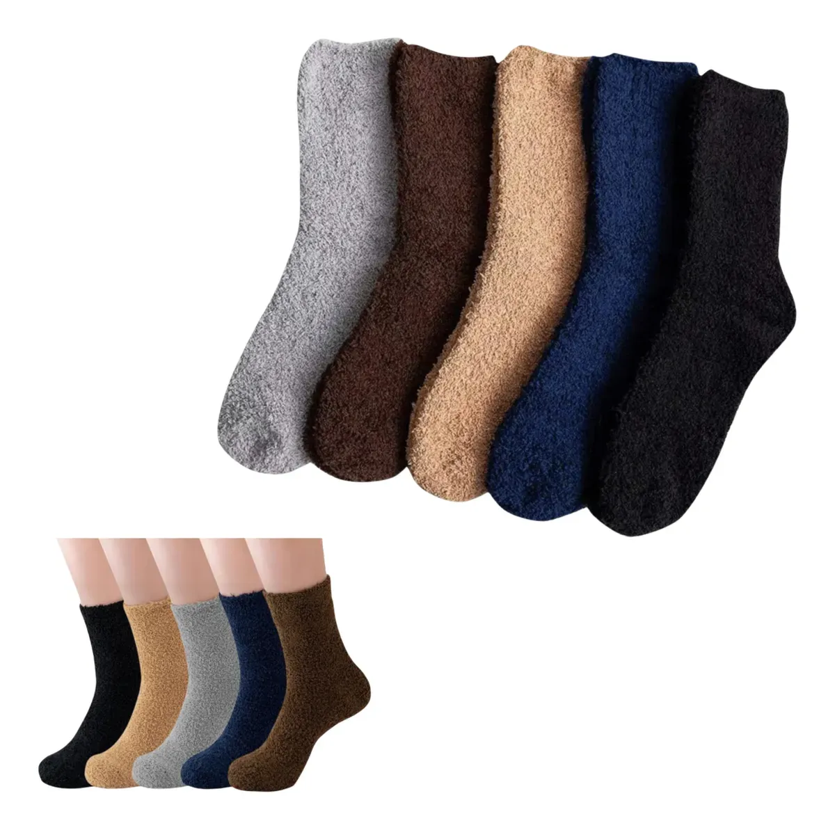 Pack X3 Medias Plush De Hombre Abrigadora