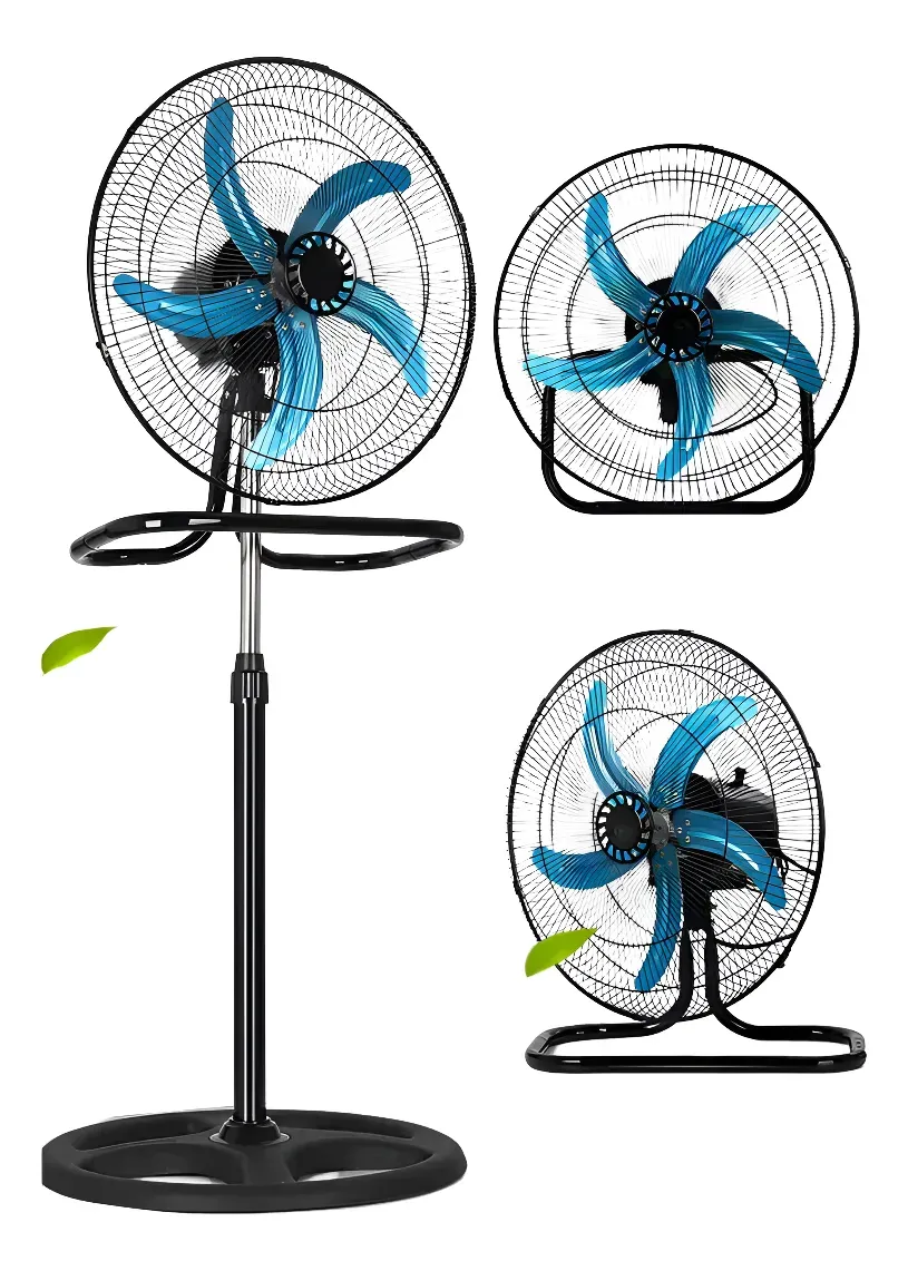 Ventilador De Pie 3 En 1 Metal 5 Aspas Turbo 55w 1.27 M