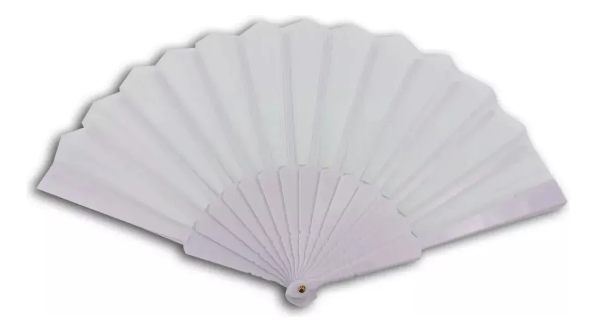 Abanico De Tela Liso Colores Verano