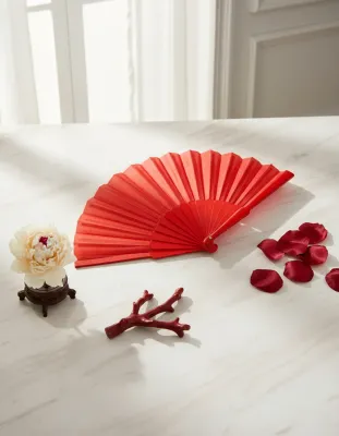 Abanico De Tela Liso Colores Verano