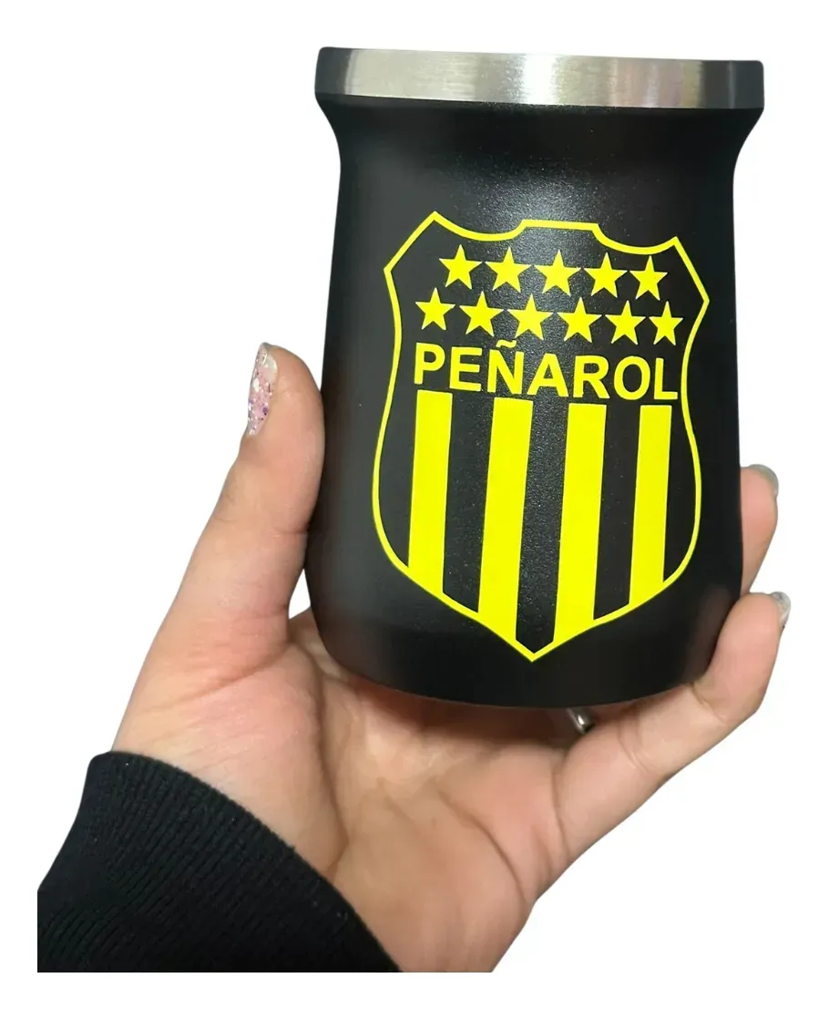 Mate De Acero Inoxidable Diseño Futbol