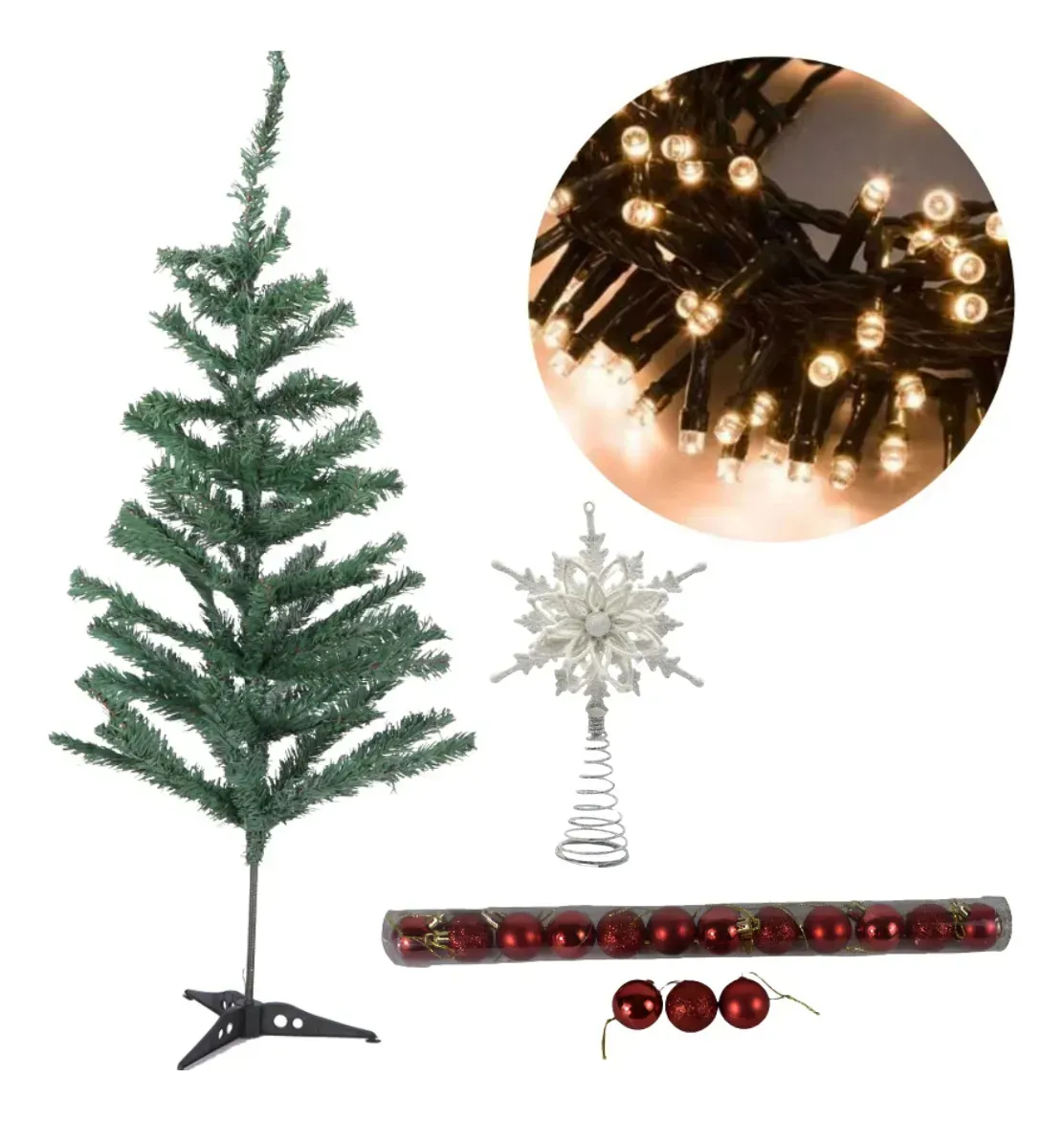 Pack Arbol De Navidad Chirimbolo + Luces + Estrella Navidad