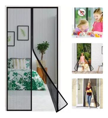 Cortina Mosquitera Magic Mesh Puerta 2.10 M X 1 M