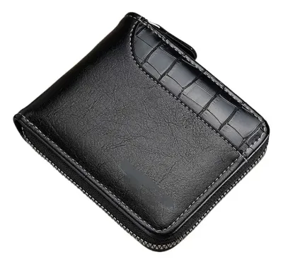 Billetera Con Cierre Eco Cuero Caballero Espaciosa