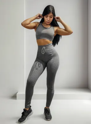 Calza Leggins Deportiva Gym Tiro Alto Con Friza Térmica Fit