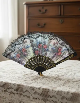 Abanico De Tela Liso Colores Verano