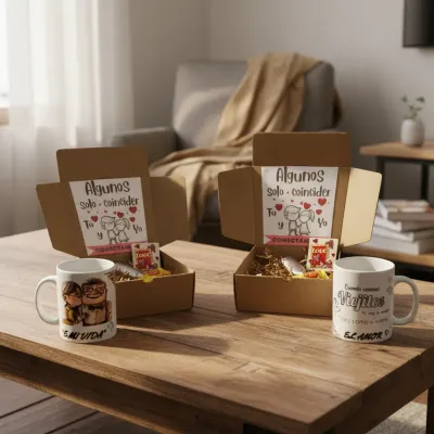 Regalo Para San Valentín Taza Mas 2 Bombones Y Batidor