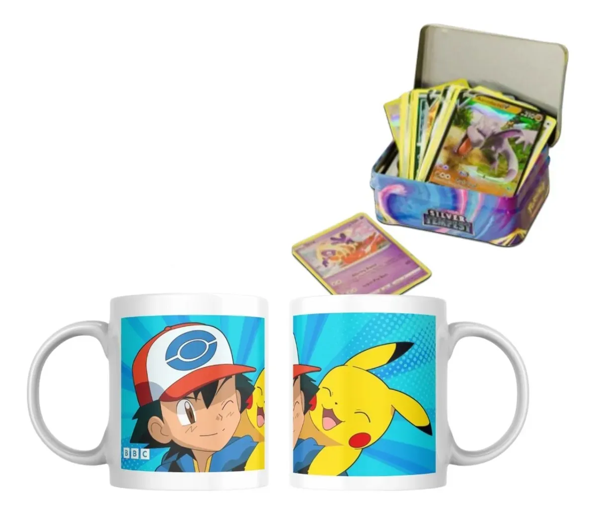 Taza Personalizada Pokemon + Caja Carta Regalo Perfecto