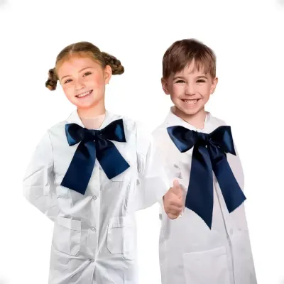 Moña Escolar Unisex Armada No Se Desata Con Elástico Azul Oscuro