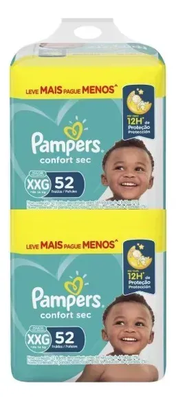 Pañales Pampers Confort Sec Talle XXG 104 Unidades