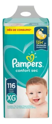 Pañales Pampers Confort Sec XG 116 Unidades