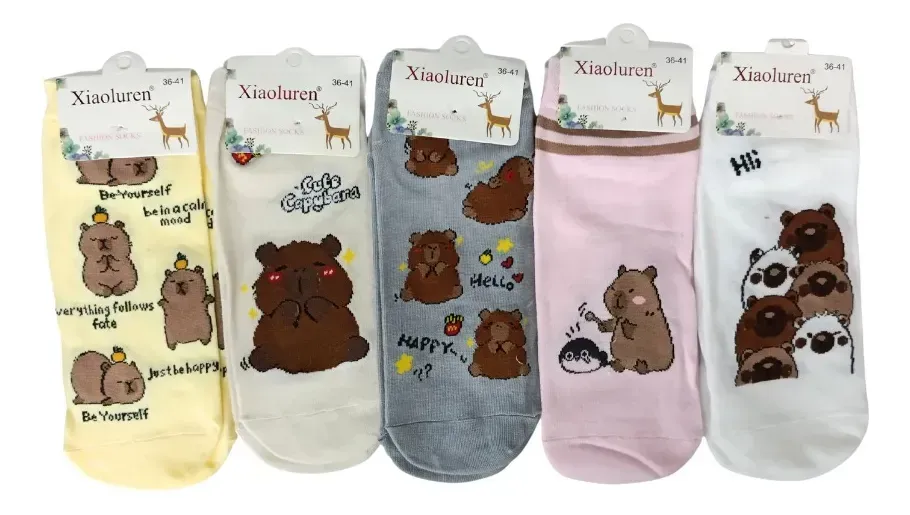 Medias Animadas Pack X5 Pares Variedad Diseños Unisex