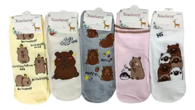 Medias Animadas Pack X5 Pares Variedad Diseños Unisex