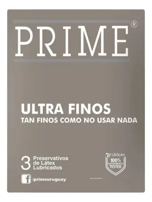 Preservativo Prime Ultra Fino X3
