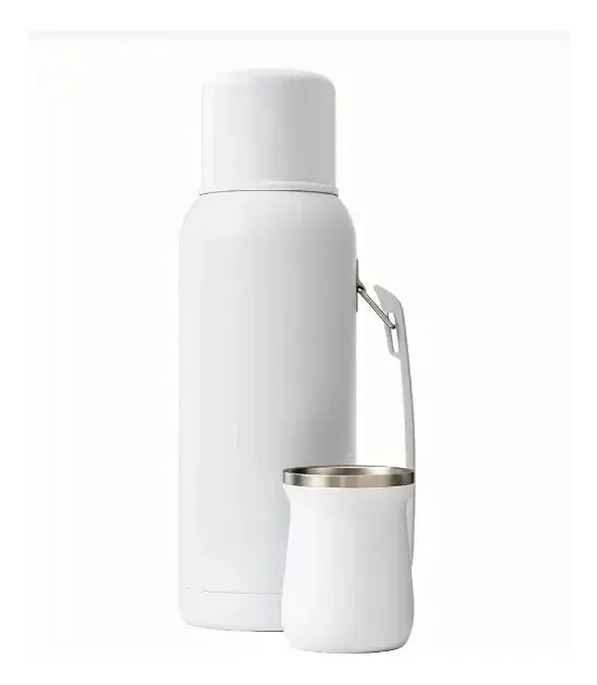 Set Pack Termo + Mate Acero Inoxidable Tapa Pico Cebador