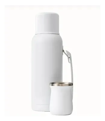 Set Pack Termo + Mate Acero Inoxidable Tapa Pico Cebador