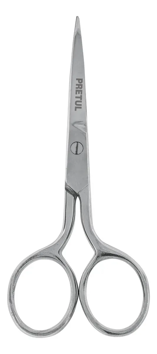 Tijera 4 De Acero Inoxidable Para Bordar Pretul  Plateado