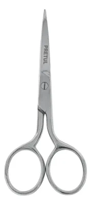 Tijera 4 De Acero Inoxidable Para Bordar Pretul  Plateado