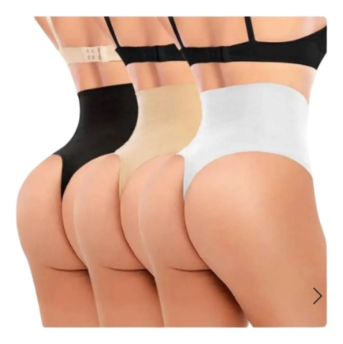 3 Bombacha Tanga  Colalees Faja Con Ballena No Se Enrolla X3