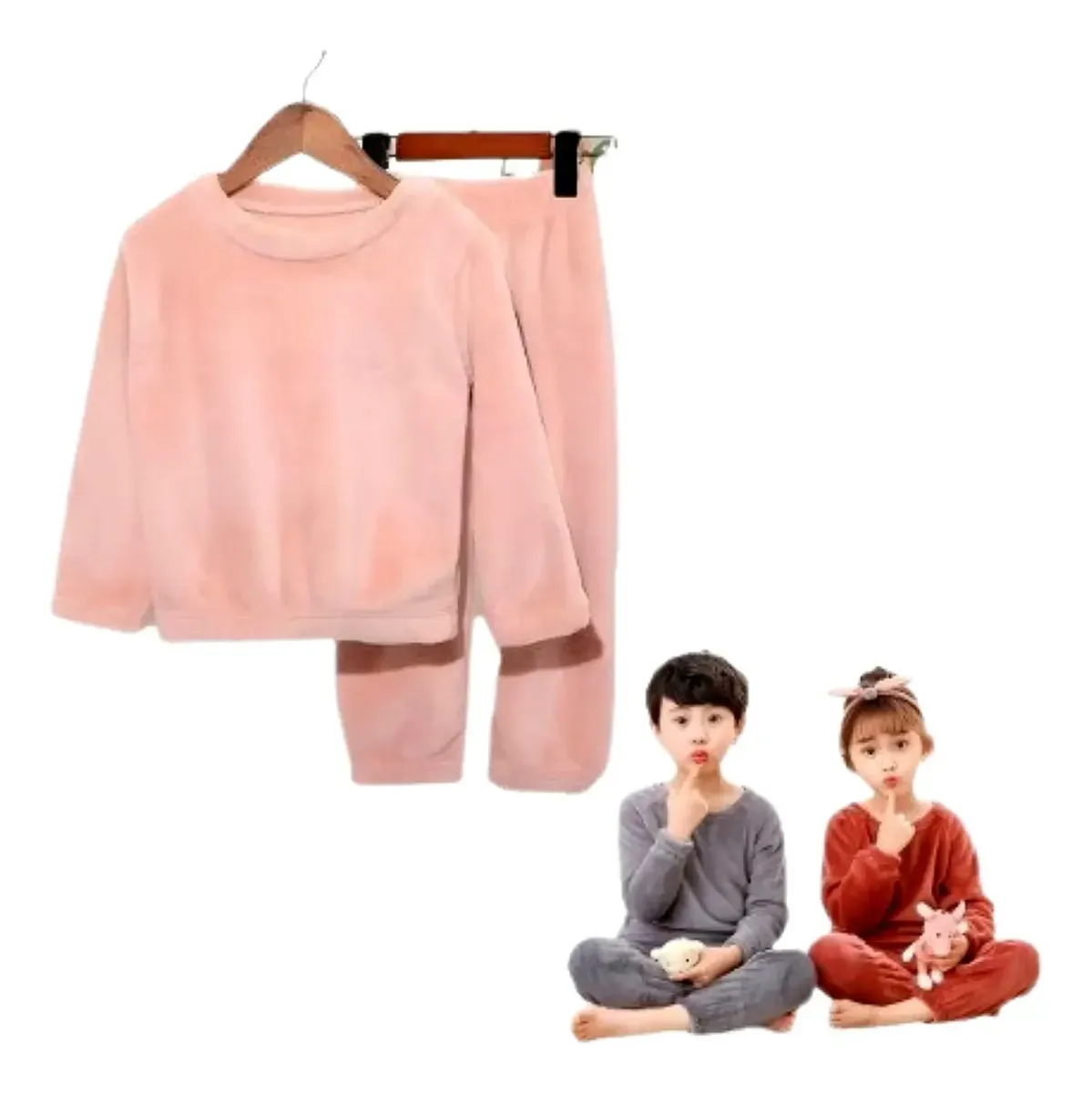 Pijama Push De Niños Remera + Pantalón Unisex Abrigadita