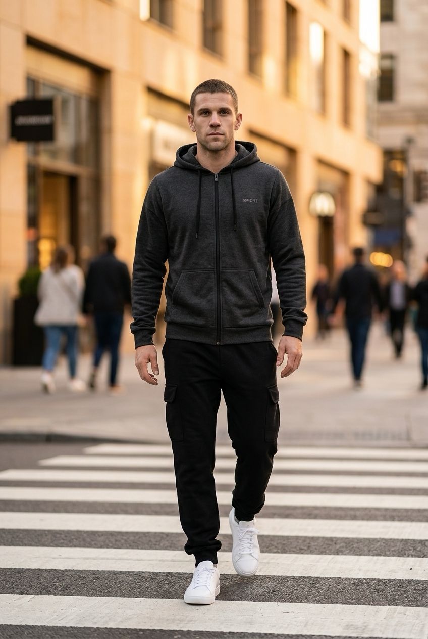 Conjunto Deportivo Buzo Con Cierre Y Jogging Unisex C/friza