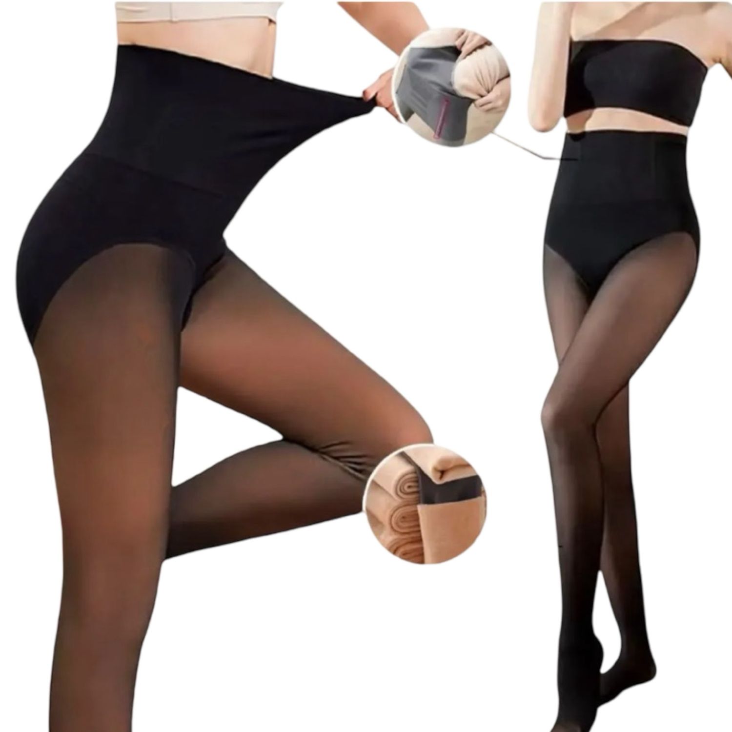 Pantymedia con faja y forrado térmico S-L