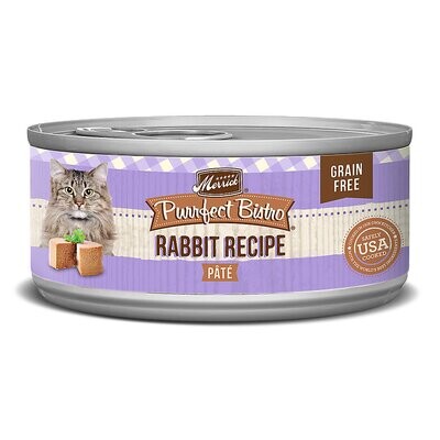 Merrick Purrfect Bistro Grain Free Rabbit Recipe Pate Cat Food (5.5oz can)