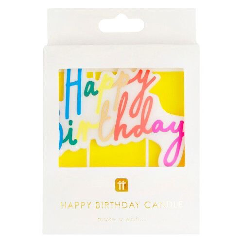 Happy Birthday Cake Topper Candle