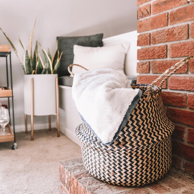 Borneo Basket Black&amp;Tan