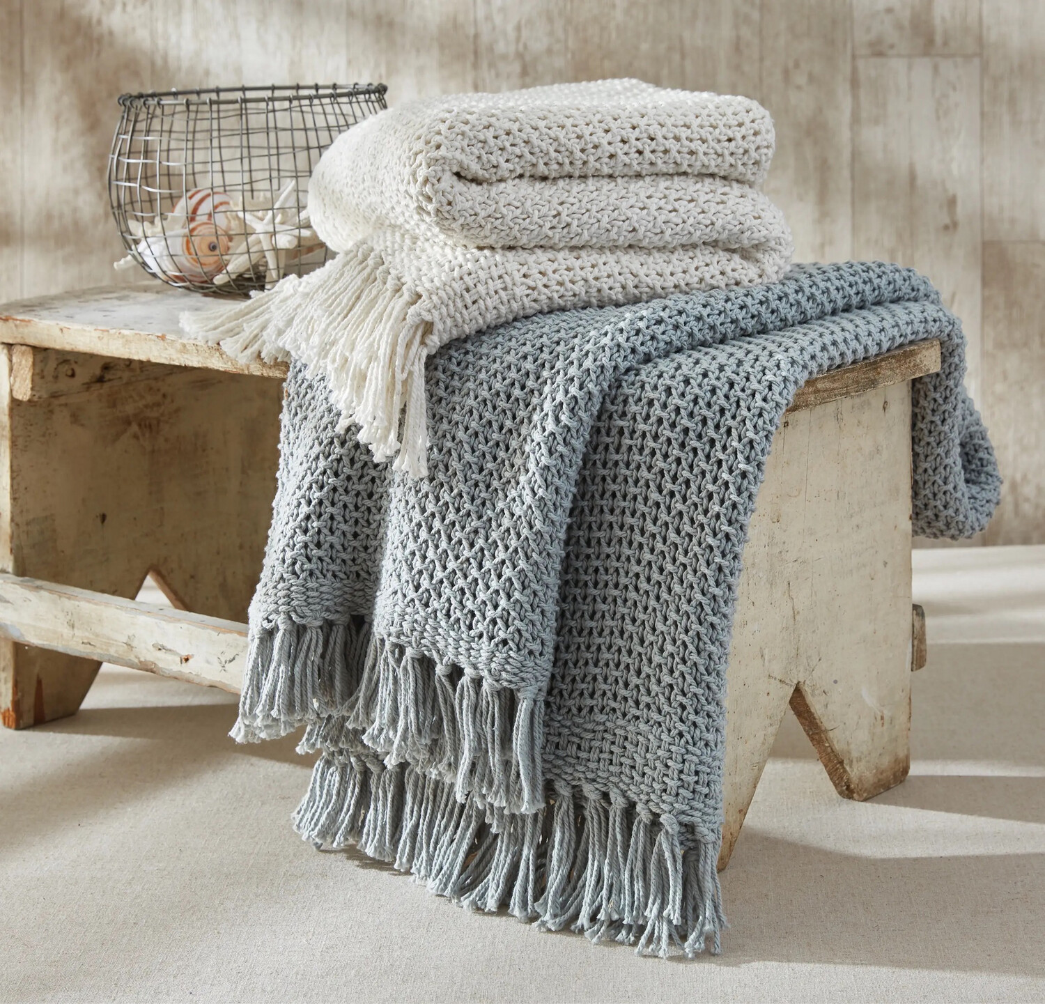 Knit Throw Mist Knit Throw Mist