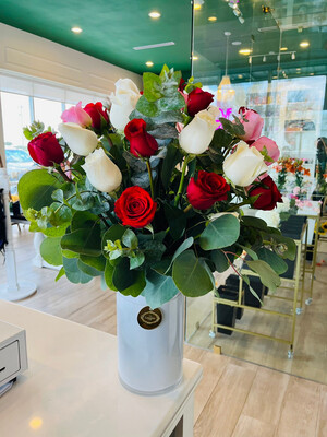 Roses In Signature Vase 36