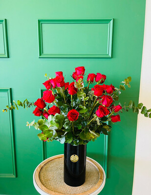Roses In Signature Vase 36 Roses In Signature Vase 36