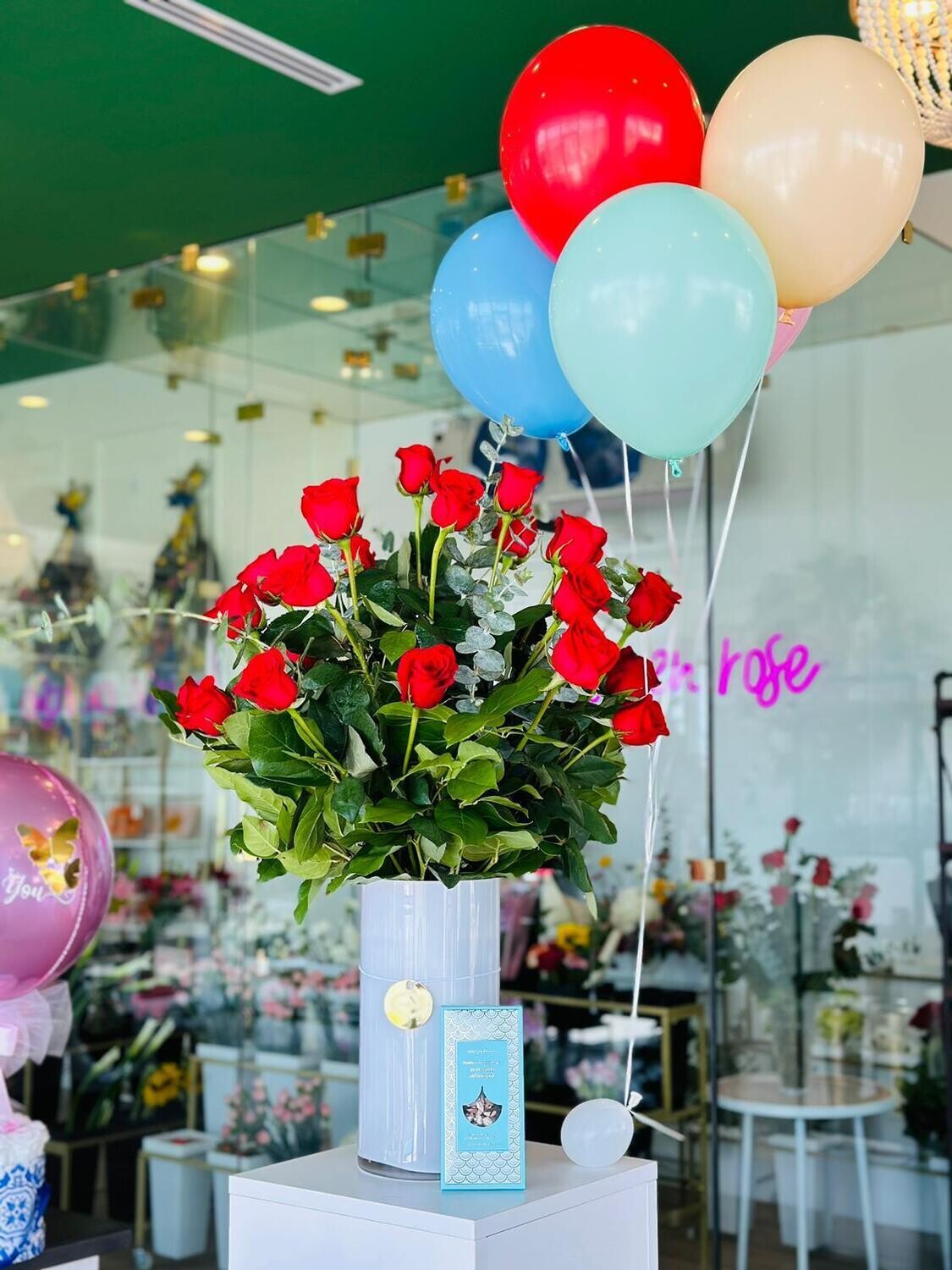 Roses In Signature Vase 24