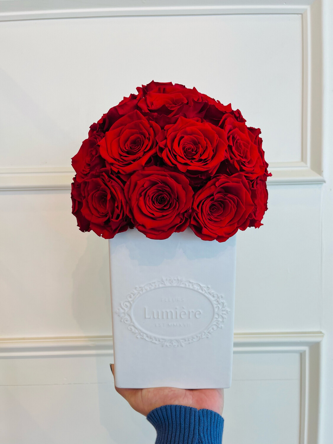 New Squared Madeleine Ceramic Vase Sphere (everlasting)