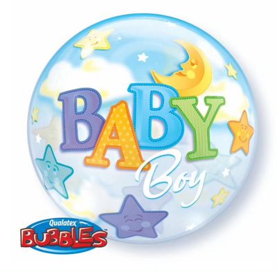 Helium Filled Baby Boy Deco Helium Filled Baby Boy Deco