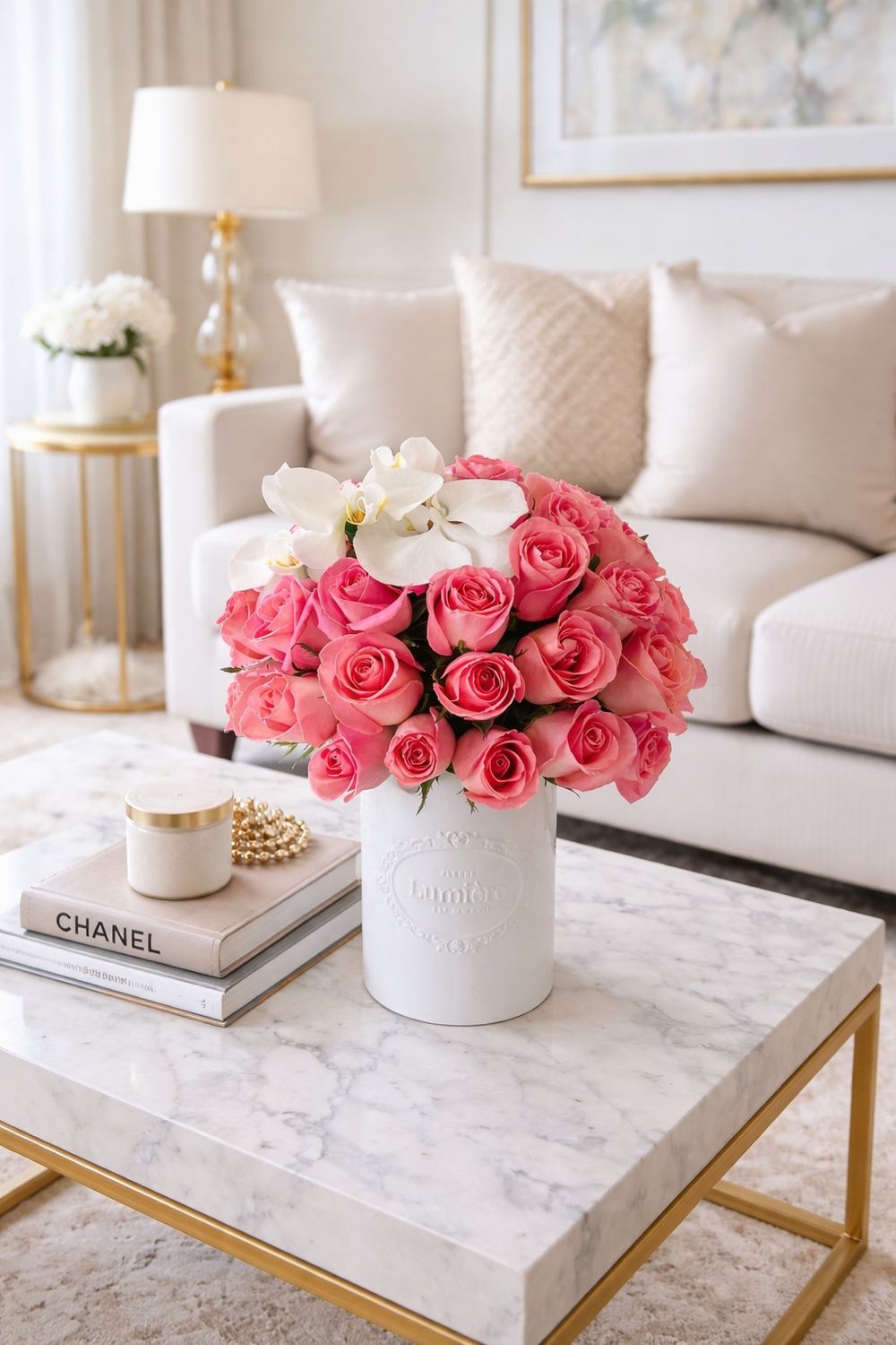 Madeleine Roses + Orchids Sphere (fresh) Madeleine Roses + Orchids Sphere (fresh)