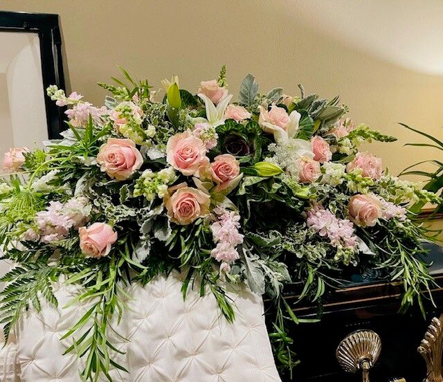 Pastel Garden Style Casket Piece