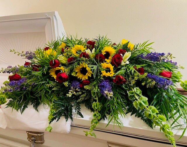 Spring style casket piece