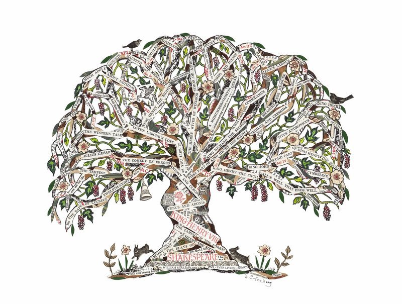 Shakespeare Tree  mounted print ( SALE )