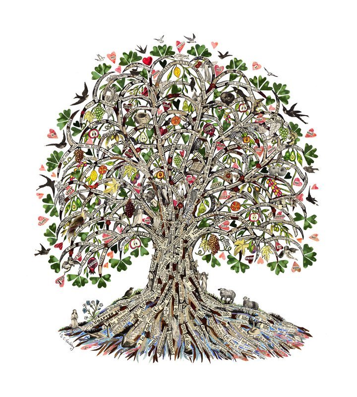 Tree of Life   A1 Poster print of an original work by Sue Trickey. ( LAST FEW )
