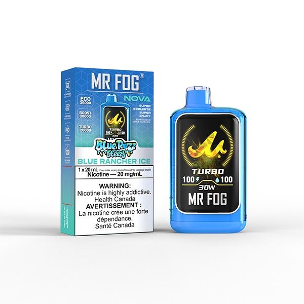 Mr. Fog - Nova - Blue Razz Steezy - SK/BC, Flavor: Blue Rancher Ice 20mg