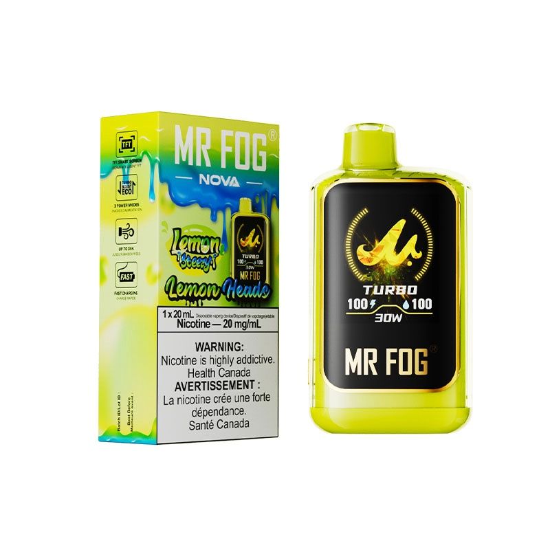 Mr. Fog - Nova - Lemon Steezy - SK/BC, Flavor: Lemon Heads 20mg