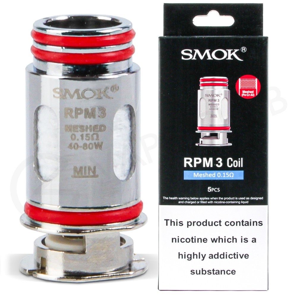 SMOK- RPM3 Coils 5 pack, Resistance: 0.15ohm