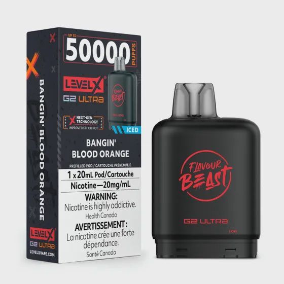 Flavour Beast - G2 ULTRA Level X - AB/MB/ON, Flavor: Banging Blood Orange 20mg