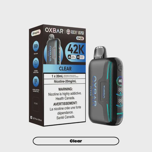 Oxbar G42K Puff - AB/MB/ON, Flavor: Clear 20mg