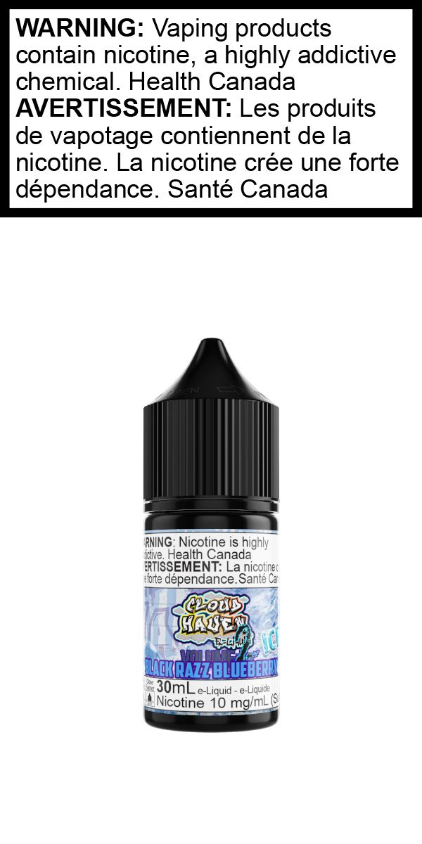 Black Razz Blueberry ICED SALT, Province: AB/MB/ON, Size: 30mL 10mg