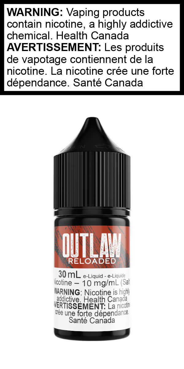 Outlaw Reloaded SALT, Province: AB/MB/ON, Size: 30mL 10mg