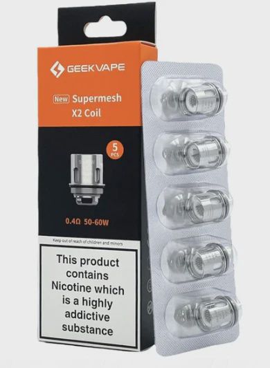 GeekVape Supermesh coils (5 pk), Resistance: X2  0.4ohm